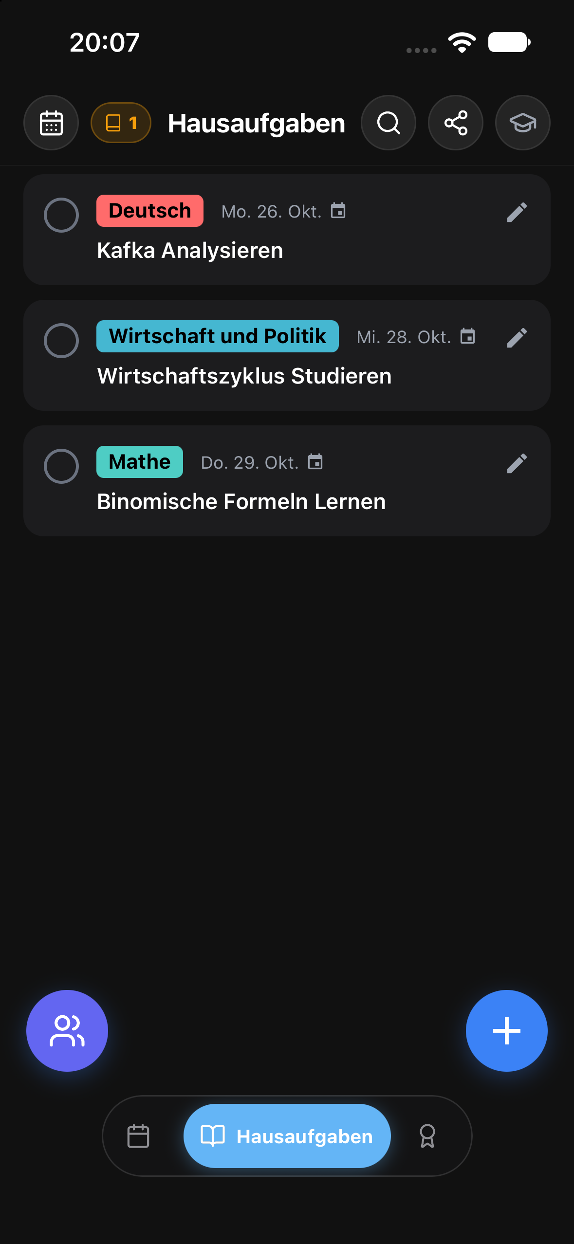 Hausaufgaben